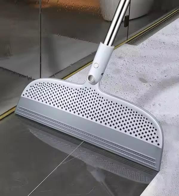 SYSVENT The Future Silicone Squeegee Mop | Sponge Wiper for Bathroom, Carpet, Marble, Wall, Glass, Mirror & Table | Wet & Dry Cleaning with Squeeze Handle