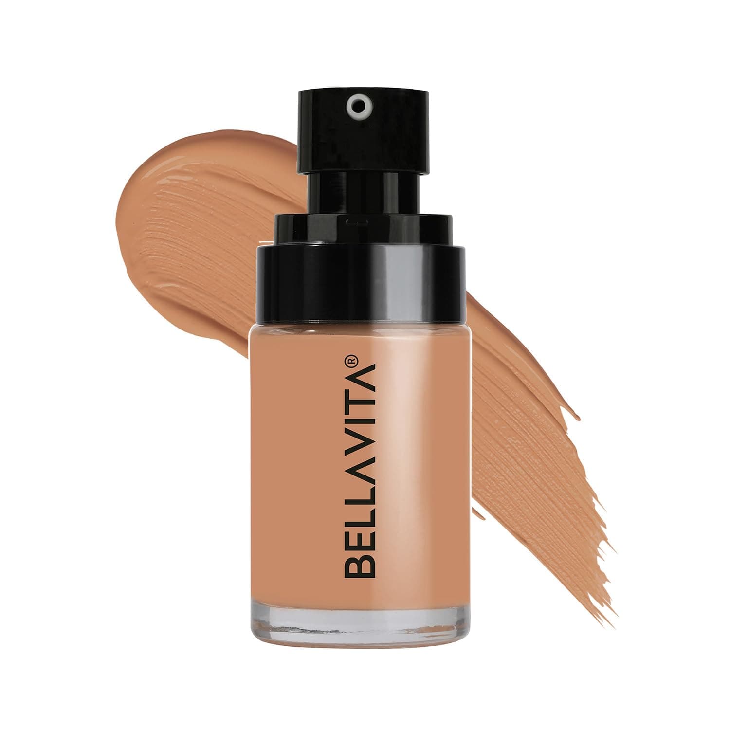BELLAVITA Hydmatte FX - Airbrush Liquid Foundation with SPF 50 and PA ++++ for Radiant Finish | Infused with Hyaluronic Acid & Niacinamide| 16 hour oil control | Creaseless, Smooth Finish | Lightweight & Long-Lasting Formula | Toasted Hazelnut | 30 ML