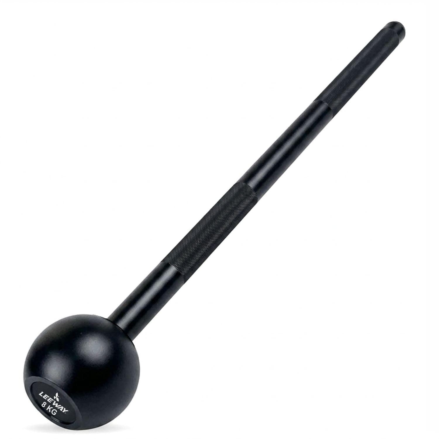 Leeway (8kg) MaceBell Mugdar Meel Indian Clubbell for Functional Training & Strength | Cast Iron Macebell | Gada Style Traditional Fitness Tool, Shoulder Mobility, Grip Strength (Black, 8kg Mugdar)