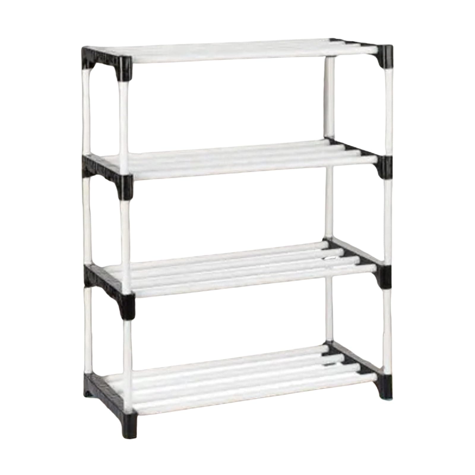NILUX 4-Layer Adjustable Bookshelf for Home Library and Office Multipurpose Plastic Storage Rack with Sturdy Shelves Space-Saving Organizer for Books Decor Toys and Daily Essentials