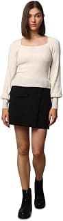ONLY Women Rayon Blend Regular Fit Solid Square Neck Top