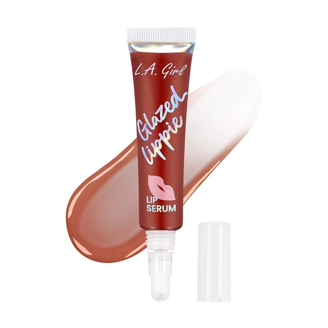 L.A. Girl Glazed Lippie Lip Gloss Serum – Nudie| Moisturizing Gloss with Serum Benefits | Radiant Shine | Soft, Smooth Lips | Lightweight & Long-Lasting Formula