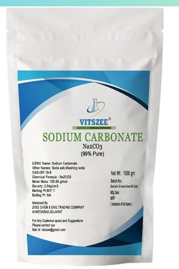 VITSZEE Sodium Carbonate/Soda ash/Na2co3 1 kg