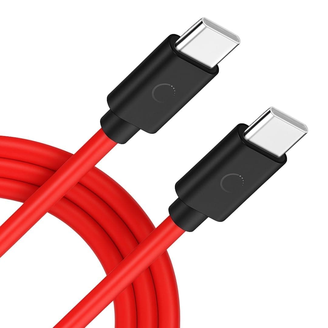 twance 1.5m Type C to C Fast Charging 3.1A 65W 480 Mpbs Data Sync USB Cable I Unbreakable Male to Male C-Type for Smartphone, Tablets, Laptops & other Type C devices - Red (1.5 Meter)