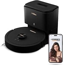 Eureka Forbes SmartClean Auto Bin Turbo, 7000Pa HyperSuction Robotic Vacuum Cleaner (40 Days Hands-Free Cleaning) | LiDAR 3.0 & Quick Home Mapping | Wet Mopping | 3-Hour Run Time | Smart App Control