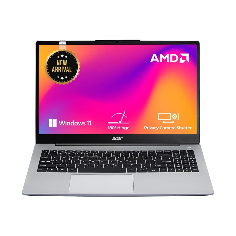 acer Aspire 3, AMD Ryzen R5 7430U Processor, 16GB, 512 GB, Full HD IPS, 15.6"/39.62 cm, Windows 11 Home, Pure Silver, 1.79 kg, A325-42, Thin and Light Laptop
