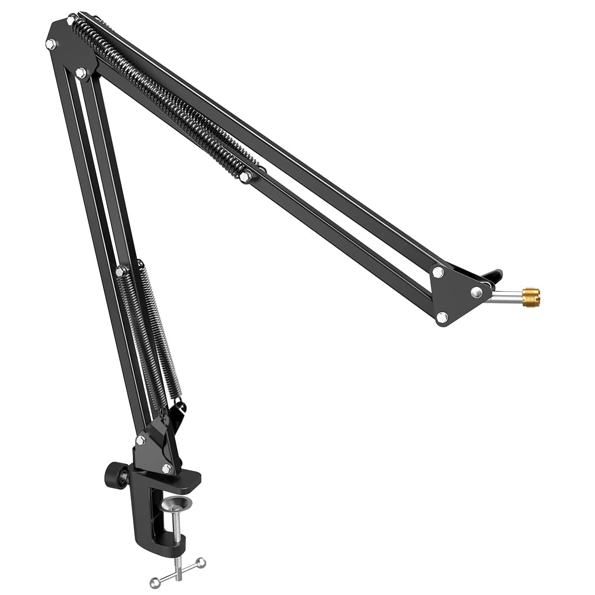 Fifine CS1 Mirophone Stand, FIFINE Boom Arm with Heavy Duty Clamp, 3/8" to 5/8" Adapter, Adjustable Suspension Scissor Arm Stand for Voice-over, Gaming, Recording, Studio, Home Office