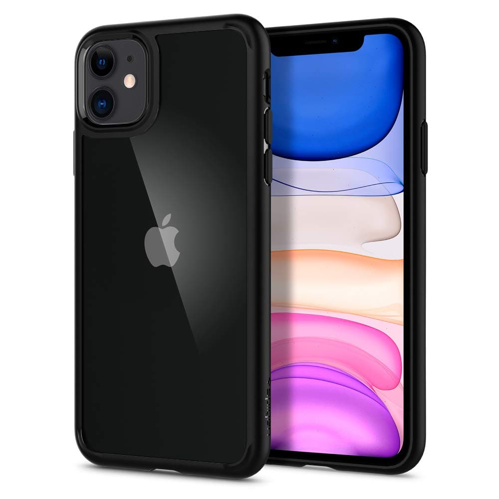 Spigen Ultra Hybrid Back Cover Case for iPhone 11, Durable Hybrid Structure, Air Cushion Technology - Polycarbonate + TPU | Matte Black