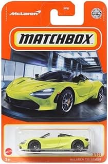 Matchbox McLaren 720 Spider 3/100 (Lime Green) 1:64 Scale Diecast Car Toy for Children, Unisex, Green