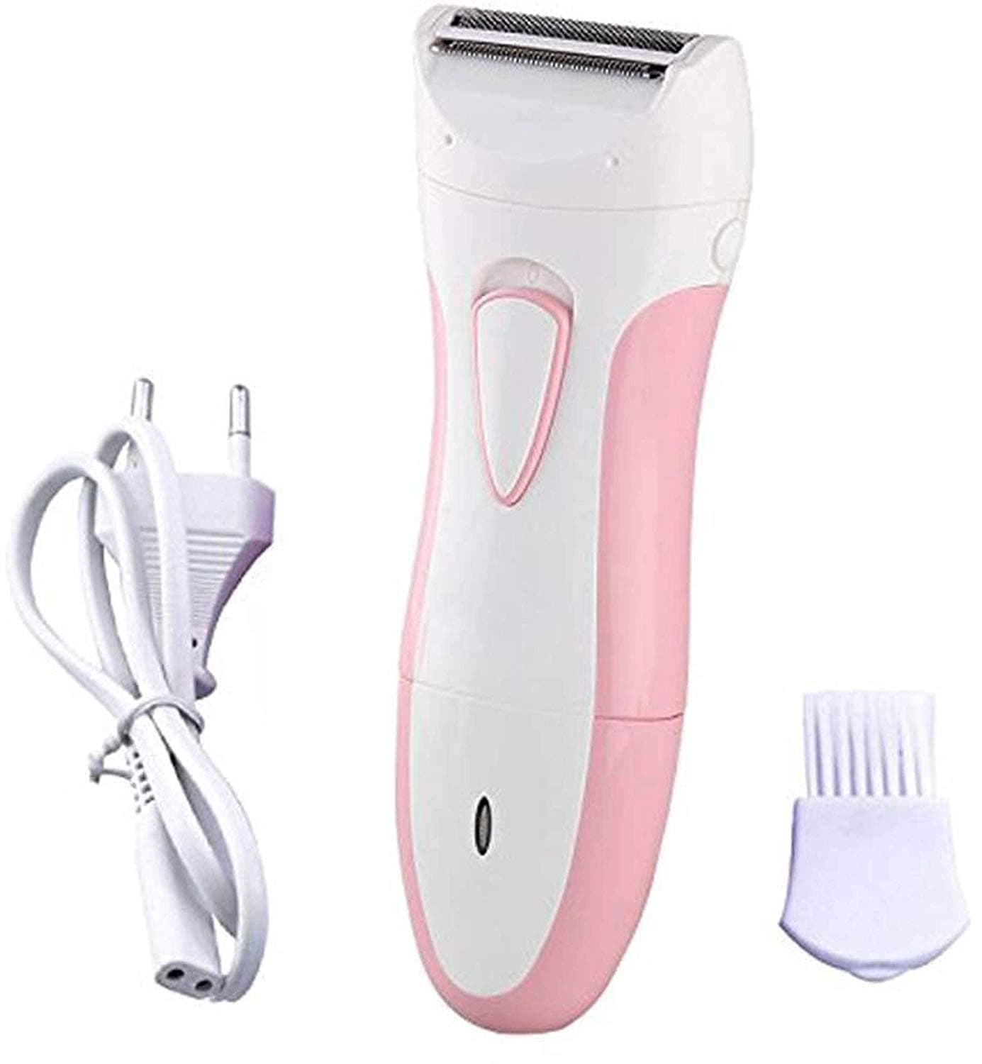 Veentus Dealsure Women's Rechargeable Double Razor Shaver for Under Arms, Bikini Line, Hands and Legs (White Pink Colour), Battery Powered