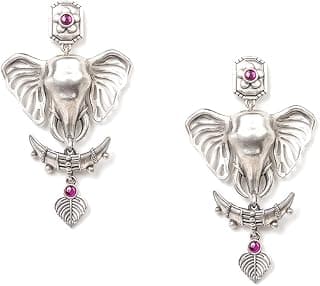 Shaya by Caratlane | 925 Silver| The Saviour Elephant Earrings Crafted | Gifts for Womens & Girls