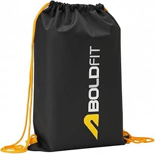 Boldfit Boldfit Drawstring Bag for Men 25ltrs Gym Bag for Man & Women Small Bags for Mens Multipurpose Drawstring Backpack Kit for Shoes, Travel StringBag for Men Rope Bags for Mens String Backpack - Black