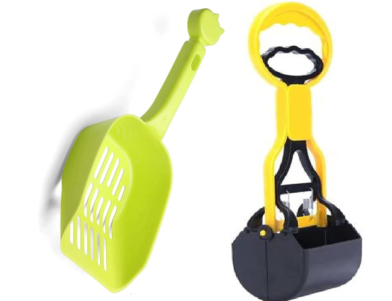 PSK PET MART Dog Potty Scooper with Cat Litter Scoop Durable for Dogs and Cats Durable Spring for Easy Grass and Gravel Pick Up Puppies & Small Medium Breed Dogs (Color May Vary)