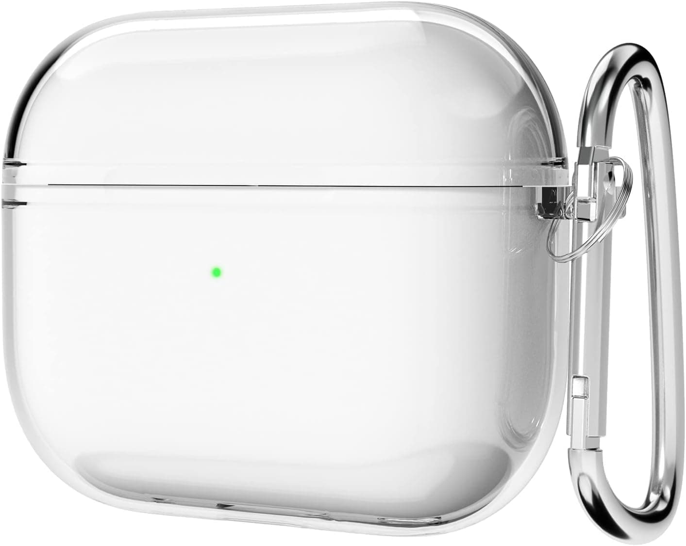 Meyaar for Apple AirPods Pro 3 ​​​​​​​Case Cover with Keychain, Soft Skin Silicone Case Cover, Full Protective Case Cover Compatible with AirPods Pro (3rd Generation) Case 2025 (Transparent)