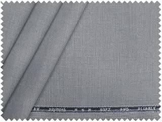 Raymond Raymond Men'S Solid Trouser Pant Fabric (Light Grey)