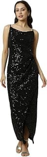 Allen Solly Women's Polyester Modern Maxi Dress