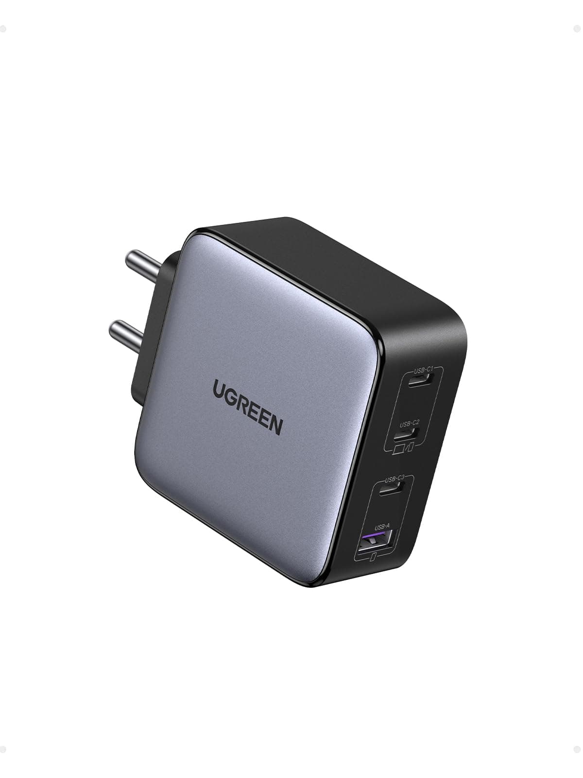 UGREEN 100W USB C Charger, Nexode 4 Ports GaN Charger Fast Charging Block Compact Power Adapter Wall Charge India Plug for MacBook Pro, Dell XPS, iPad, iPhone 17 Pro Max/16, Galaxy S25 Ultra, Pixel 10