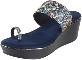 Metro Women Platform Heel Fashion Slip-on Sandal