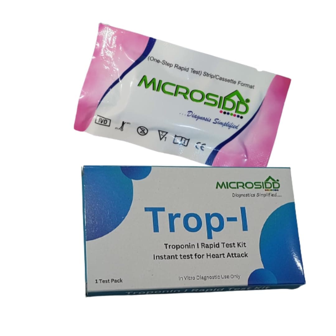 Microsidd Trop-I Troponin I Rapid Test Kit, cTnI Cardiac Marker, Mono Pack