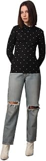 ONLY Women's Polyester Blend Slim Fit T-Shirt