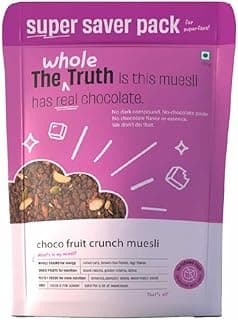 The Whole Truth Foods - SUPERSAVER Breakfast Muesli - Choco Fruit Crunch - 750g - Made with REAL Chocolate - No added flavour, No artificial colour, No preservatives