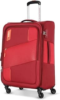 American Tourister Spruce Spinner 71cm Cranberry Red Polyester Softside Luggage with TSA Lock (Trolley/Suitcase)