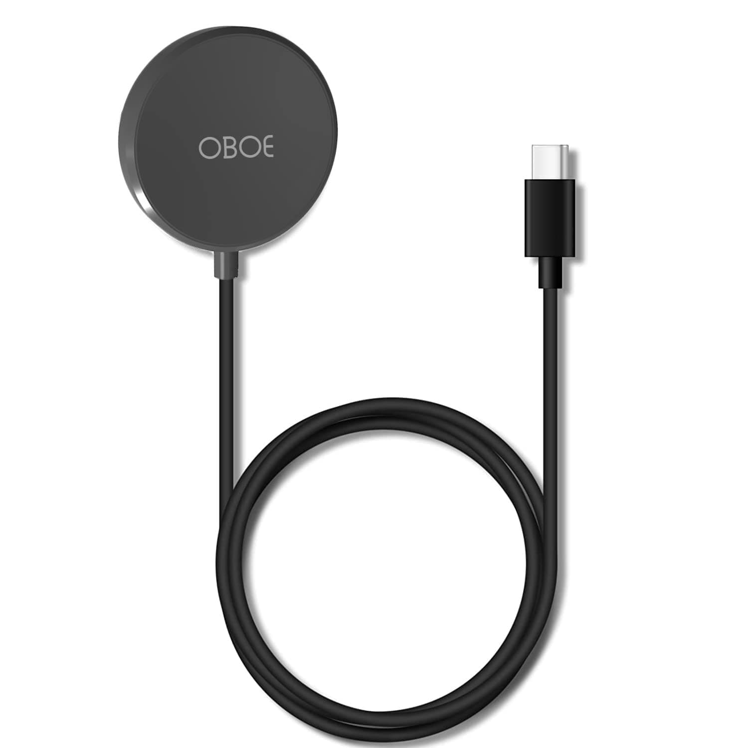 Oboe Charging Dock Compatible with Samsung Galaxy Watch 5 40mm / Galaxy Watch 5 44mm / Galaxy Watch 5 Pro 45mm Fast Charger Adapter Type-C Charger Cable (Black)