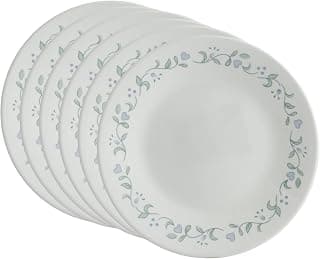CORELLE Country Cottage Glass Small Plate Pack of 6, 17CM, Multicolor