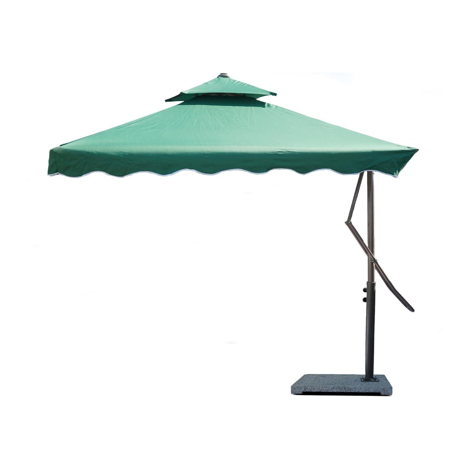 DEVOKO 10ft Side Pole Square Shape Outdoor Umbrella With Marble Base
