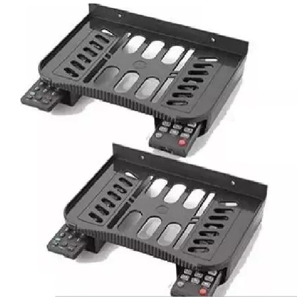 OFIXO 2-Pack Set Top Box & WiFi Router Wall Mount Shelf, Black, Modern Style, Hanging Shelf, Wall Mount, 3 Shelves