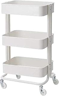 Ikea Alloy Steel Raskog Utility Cart White 13 3/4X17 3/4X30 3/4 203.829.32