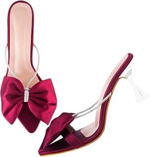 SilverArrow Chunky Spool Heels Comfortable & Trendy Party Block Heel Sandals For Womens & Girls