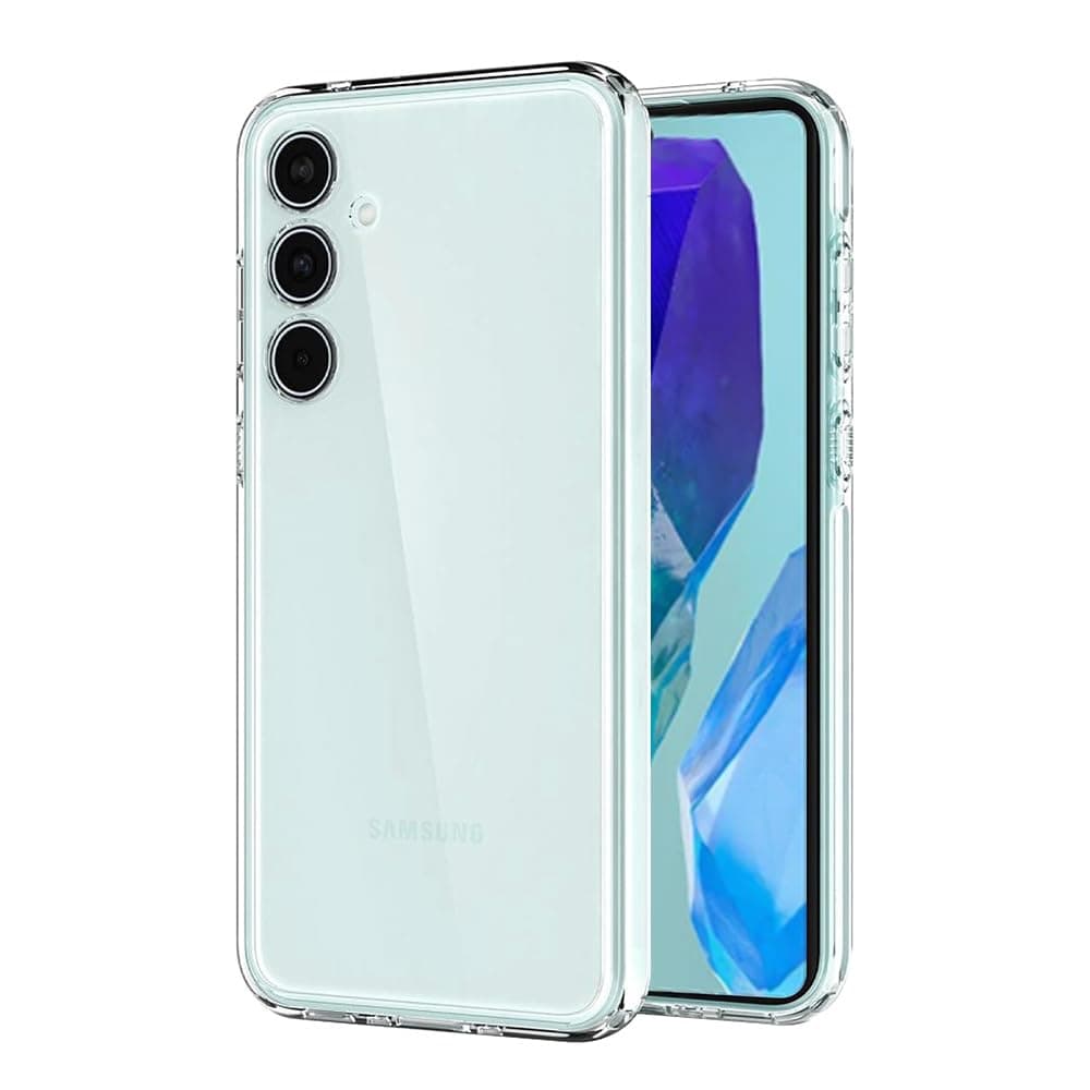 Amazon Brand - Solimo Mobile Cover for Samsung Galaxy M55 5G / M55s 5G / F55 5G (Silicon Super Clear Soft & Shockproof Back Case, Camera Protection), Transparent