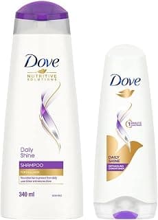 Dove Daily Shine Conditioner, 180ml And Dove Daily Shine Shampoo, 340ml