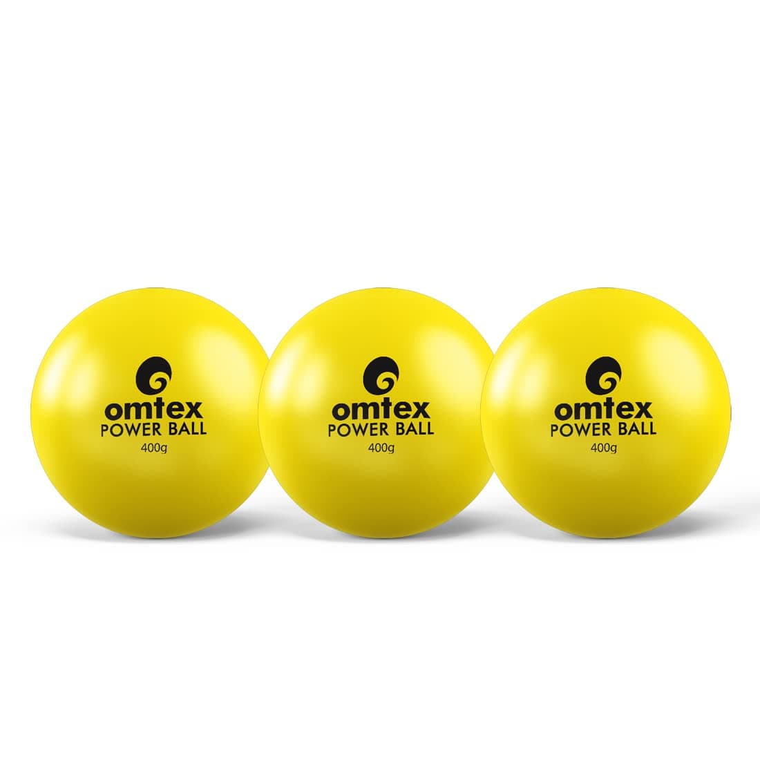 omtex Weighted Balls for Power Hitting, Batting and Pitching Training Suitable for Teenager & Athlete, Build Strength and Muscle, Improve Technique and Form (Yellow Pack of 3)