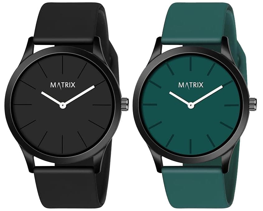 Matrix Fusion Minimalist Dial with 2 Hands Design & Softest Silicone Strap