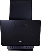 Elica 60cm 1200 m3/hr Vertical Filterless Autoclean Kitchen Chimney with Twin Suction Inlets | 15 Years Motor & 5 Years Comprehensive Warranty| KITTY FL 600 HAC LTW MS NERO |Black| Touch+Motion Sensor