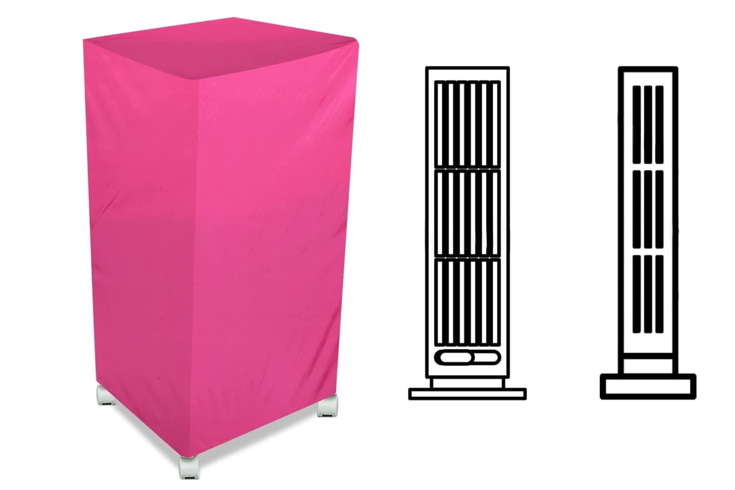 Stylista Cooler Cover Compatible for Symphony Diet 3D 40 Liter Tower Cooler Pink Color