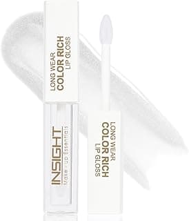 INSIGHT Long Wear Color Rich Lip Gloss – Frost | Ultra Glossy | Moisturising & Non-Sticky | Enriched with Jojoba Oil | Plumper, Fuller Lips | All Day Wear | 4ml
