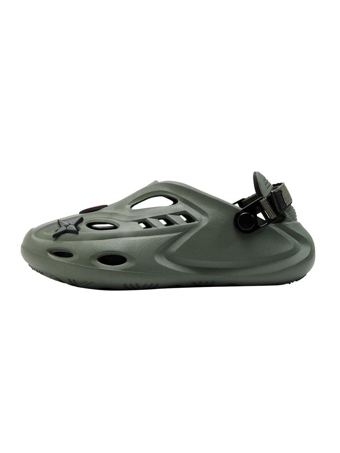 The Souled Store Hydros: Men Clogs | Lightweight EVA Slip-on Sandals for Men with Adjustable Velcro Strap, Removable Laces & Detachable Naruto Silicone Charms