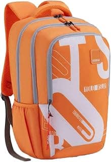 American Tourister Sest 3.0 Style 01 | 29.5L Backpack | School Bag | 3 Compartments | School Backpack for Girls and Boys | Spacious Interiors | Orange | 1 Yr Global Warranty