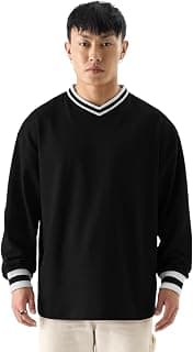 The Souled Store Men's Cotton Solid Oversized Fit T-Shirt