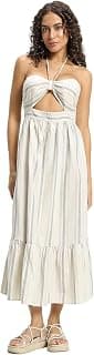 FOREVER 21 Womens Striped Fit and Flare Maxi Dresses