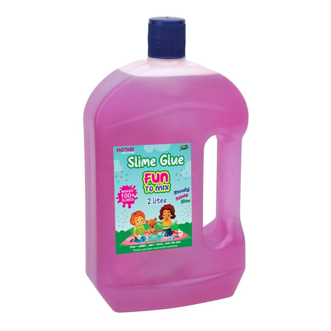 HOTKEI (2 Liter) Pink Slime Glue DIY Magic Toy Jelly Putty Making kit Set Borax Glue Liquid Gel Toy for Boys Girls Kids for Making Slime at Home