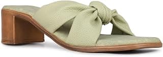 Inc.5 Womens Green Solid Square Toe Block Heel Sandals Heeled