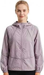 Venzina UPF 50+ Women's Slim-Fit Sun Protection Hoodie -Lightweight & Breathable Summer Jacket with Reflective Trim, Adjustable Hem for Outdoor, Commute, Sport, Travel