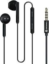 Portronics Conch Theta A in Ear 3.5mm Wired Earphones with In Line HD Mic, Powerful Audio, 14.2mm Dynamic Driver, Unique Earbuds Design, TPE Anti Tangle Wire,In line Controls,Wide Compatibility(Black)