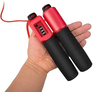 Skipping Rope for Men, Women & Children with Adjustable Height (290cm) & Counter, for Exercise Workout & Weight loss-PVC Skipping-Rope for Kids-(Multi Colour)