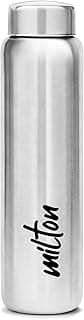 MILTON Aqua 1000 Stainless Steel Water Bottle, 920 ml, Silver | Leak Proof | Office Bottle | Gym Bottle | Home | Kitchen | Hiking | Treking, Travel (Pack of 1)