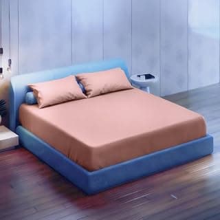 India’s 1st Cooling Thermo Fitted Sheet | The Sleep Company Glacier Bedsheet Set | 40% Cooler to Touch | 100% Cotton | Ultra-Cool & Comfy | Soft and Breathable | with 2 Pillow Covers | Pink